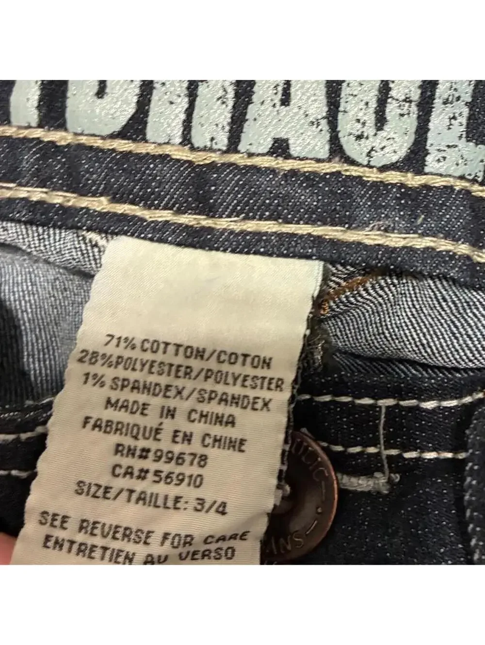Hydraulic Y2K Double Button Bootcut Jeans Dark Wash Low Rise Size 3/4